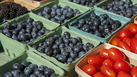 Blueberries, Blackberries, Cherry Tomatos